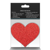 Pretty Pasties Glitter Hearts Red/Silver - 2 Pair - Lingerie - Packaged