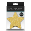 Pretty Pasties Glitter Stars Black/Gold - 2 Pair - Lingerie - Packaged