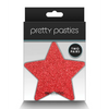 Pretty Pasties Glitter Stars Red/Silver - 2 Pair - Lingerie - Packaged