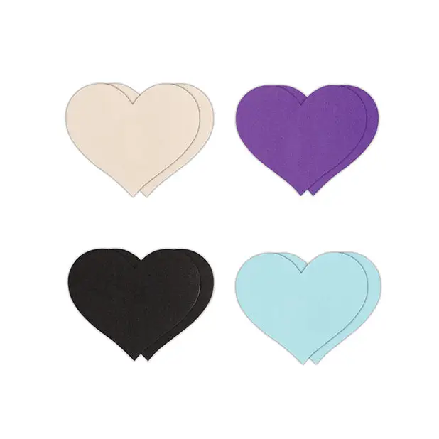 Pretty Pasties Heart I Assorted - 4 Pair - Lingerie - Packaged