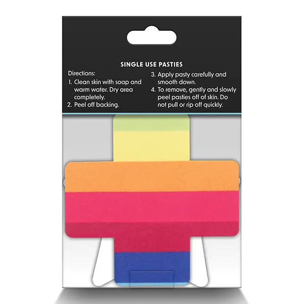 Pretty Pasties Pride Cross & Star Rainbow - 2 Pair - Lingerie - Packaged