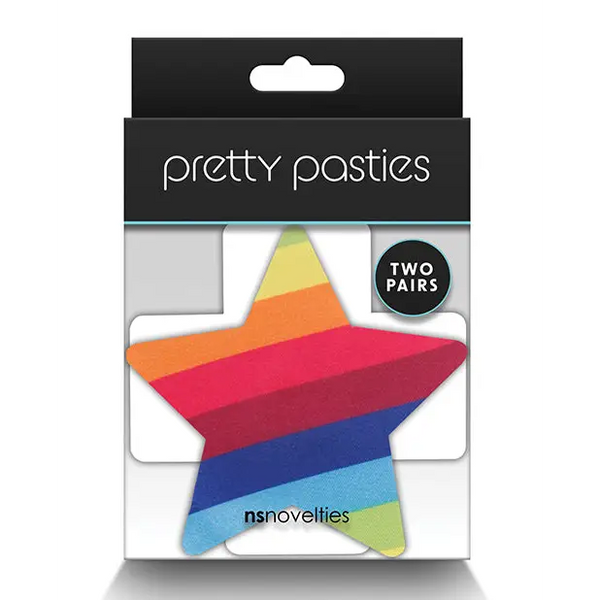 Pretty Pasties Pride Cross & Star Rainbow - 2 Pair - Lingerie - Packaged