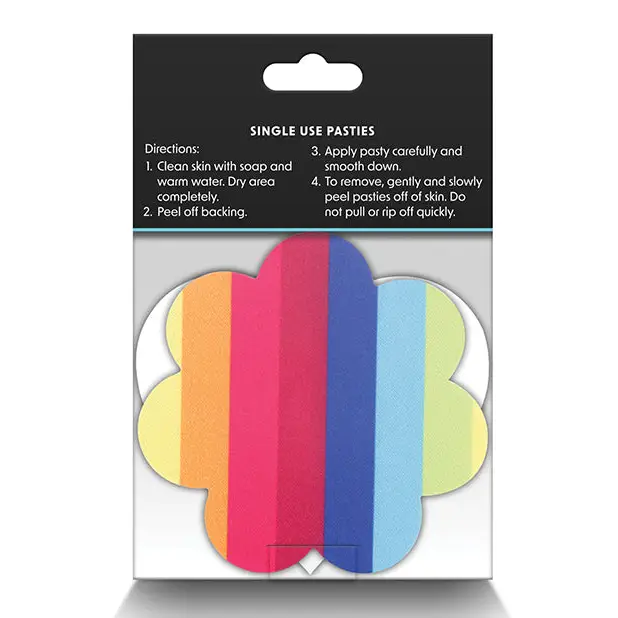 Pretty Pasties Pride Heart & Flower Rainbow - 2 Pair - Lingerie - Packaged