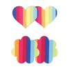 Pretty Pasties Pride Heart & Flower Rainbow - 2 Pair - Lingerie - Packaged