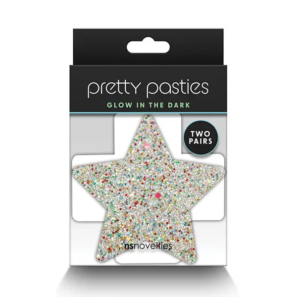 Pretty Pasties Star & Cross Glow in the Dark - 2 Pair - Lingerie - Packaged