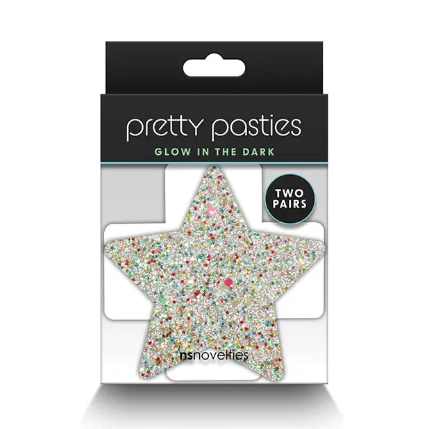 Pretty Pasties Star & Cross Glow in the Dark - 2 Pair - Lingerie - Packaged