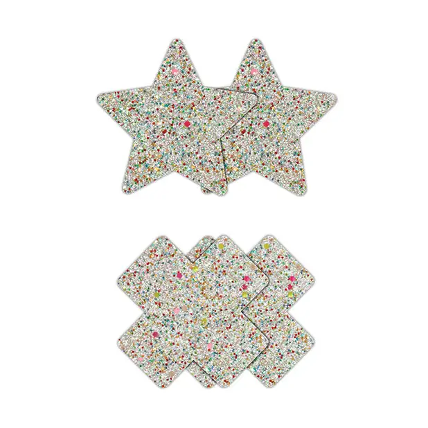Pretty Pasties Star & Cross Glow in the Dark - 2 Pair - Lingerie - Packaged