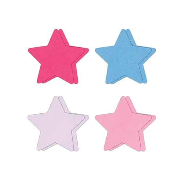 Pretty Pasties Star I Assorted - 4 Pair - Lingerie - Packaged