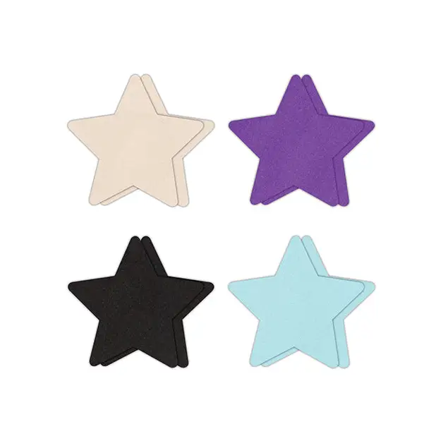 Pretty Pasties Star I Assorted - 4 Pair - Lingerie - Packaged