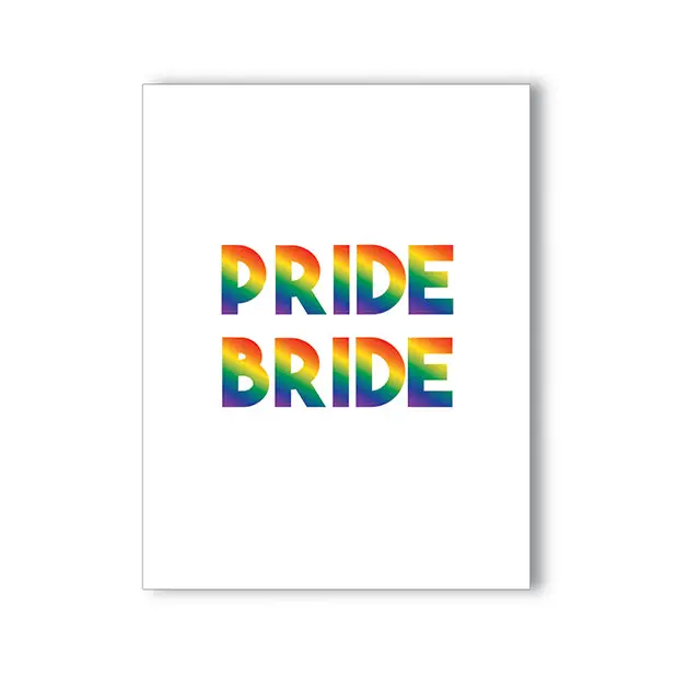 Pride Bride Naughty Greeting Card - Bachelorette & Party Supplies