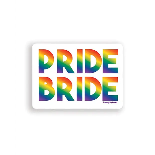 Pride Bride Naughty Sticker - Pack of 3 - Novelties