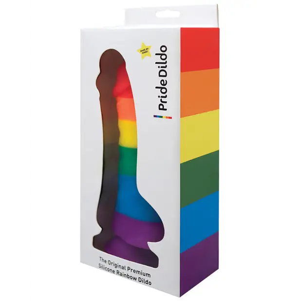 Pride Dildo w/Balls - Rainbow - Gay & Lesbian Products