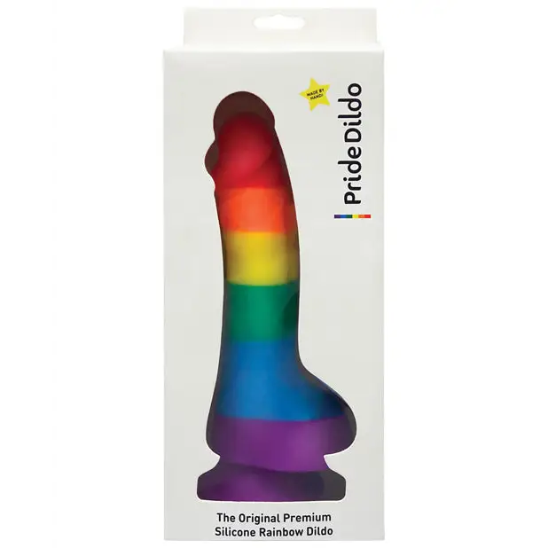 Pride Dildo w/Balls - Rainbow - Gay & Lesbian Products