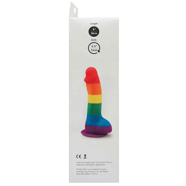 Pride Dildo w/Balls - Rainbow - Gay & Lesbian Products
