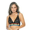 Pride Lace Rainbow Strappy Halter Top Black O/S - Lingerie - Hanging