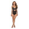 Pride Lace Teddy w/Rainbow Side Straps Black L/XL - Lingerie - Hanging