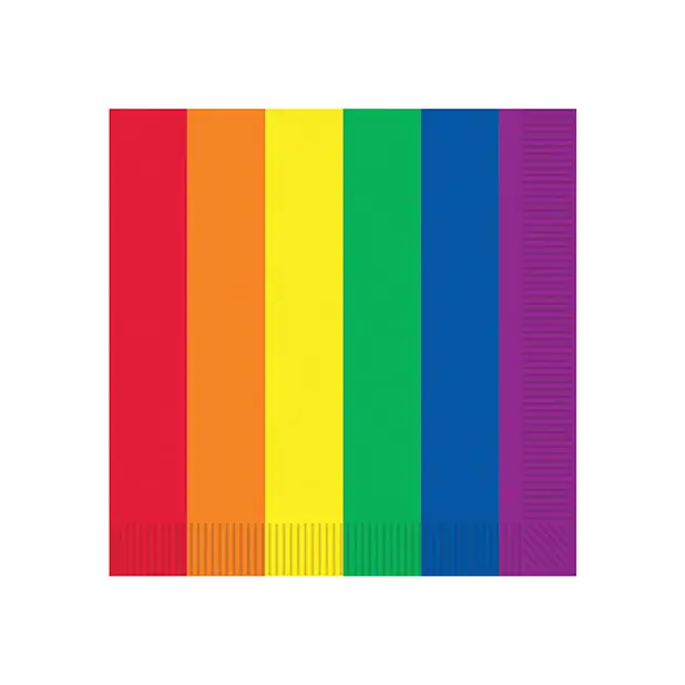 Pride Luncheon Napkins - Rainbow Pack of 16 - Bachelorette & Party Supplies
