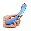 Prisms Vibra-Glass 10x Dual Ended G Spot Silicone/Glass Vibrator - Bleu - Vibrators