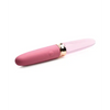 Prisms Vibra-Glass 10x Dual Ended Smooth Silicone/Glass Vibrator - Rose - Vibrators