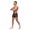 Private Screening Micro Mesh & Modal Skull Pouch Short Black LG - Lingerie - Packaged