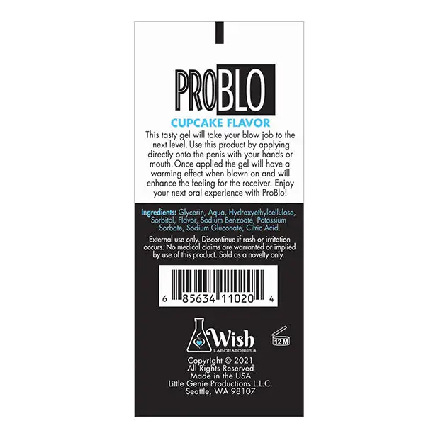 Pro Blo Oral Pleasure Gel - Cupcake - Sexual Enhancers