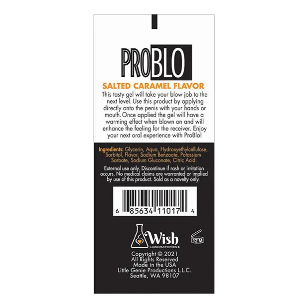 Pro Blo Oral Pleasure Gel - Salted Caramel - Sexual Enhancers