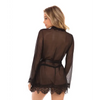 Provence Short Robe - Black L/XL - Lingerie - Hanging
