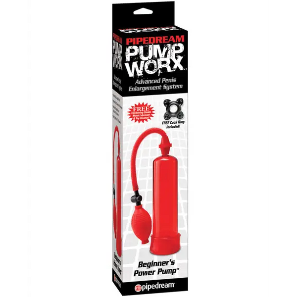 Pump Worx Beginner’s Power Pump - Red - Penis Enhancement