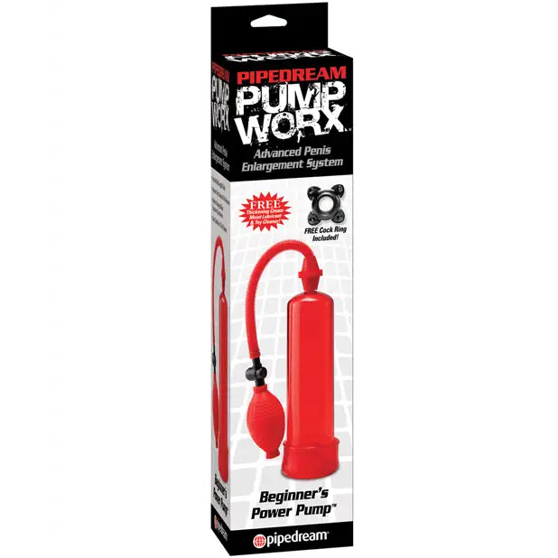 Pump Worx Beginner’s Power Pump - Red - Penis Enhancement