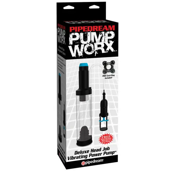 Pump Worx Deluxe Head Job Vibrating Pump - Penis Enhancement