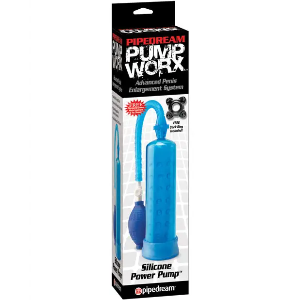 Pump Worx Silicone Power Pump - Blue - Penis Enhancement