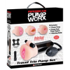 Pump Worx Travel Trio Pump Set - Power Pump Bullet & 3 Attch. - Penis Enhancement