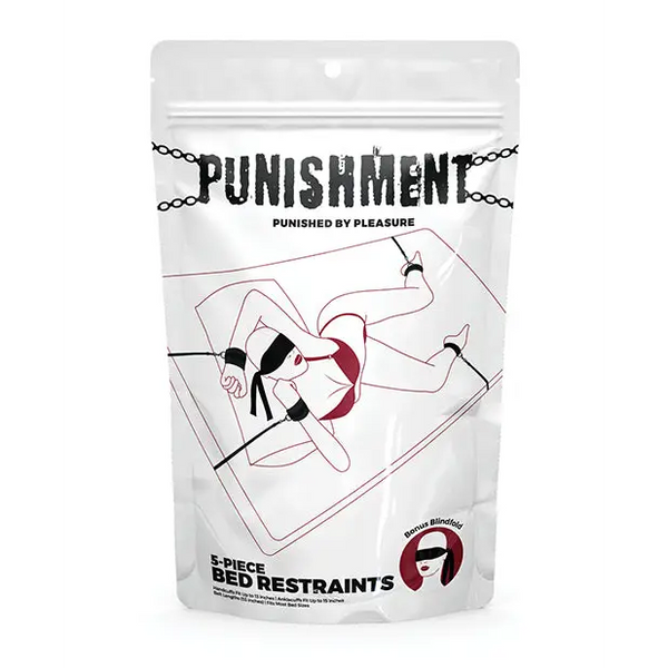 Punishment 5 pc Bed Restraints - Bondage Blindfolds & Restraints