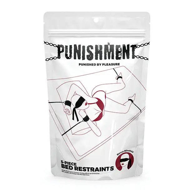 Punishment 5 pc Bed Restraints - Bondage Blindfolds & Restraints