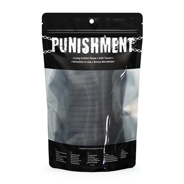 Punishment Bondage Rope - Black - Bondage Blindfolds & Restraints