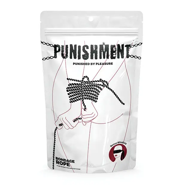Punishment Bondage Rope - Black - Bondage Blindfolds & Restraints