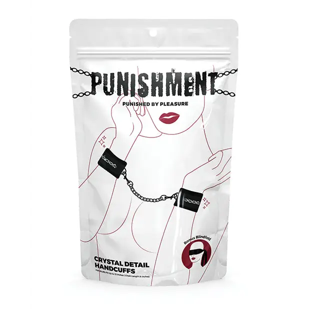 Punishment Crystal Detail Handcuffs - Bondage Blindfolds & Restraints