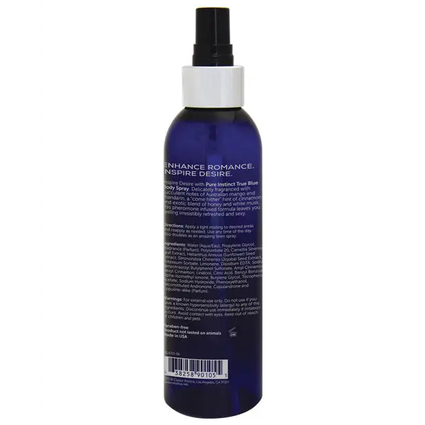 Pure Instinct Pheromone Body Spray True Blue - 6 oz - Sexual Enhancers
