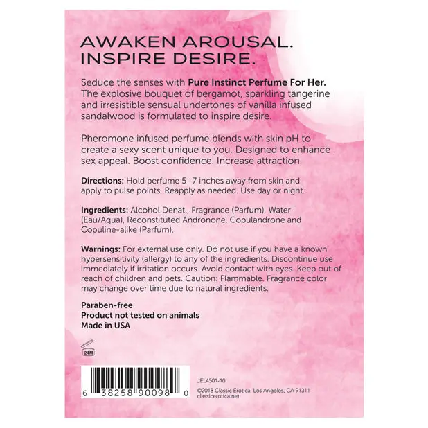 Pure Instinct Pheromone Perfume for Her -.5 oz - Sexual Enhancers