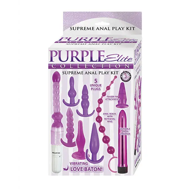 Purple Elite Collection Supreme Anal Play Kit - Purple - Anal Products