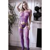 Purple Haze Sheer Strappy Gartered Bodystocking Purple O/S - Lingerie - Packaged