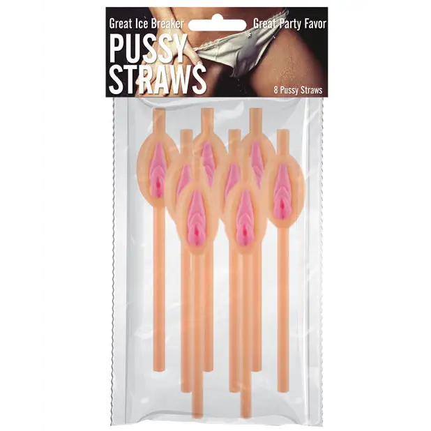 Pussy Straws - Pack of 8 - Bachelorette & Party Supplies