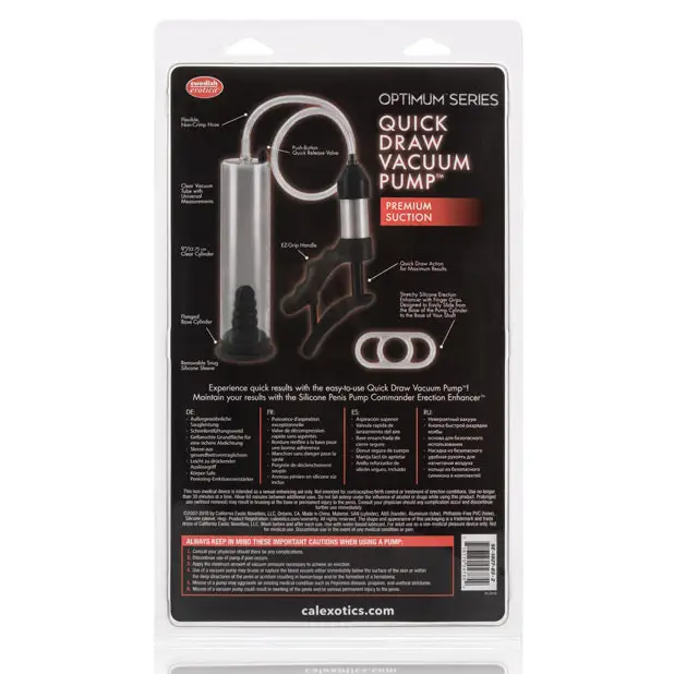 Quick Draw Vacuum Pump - Clear - Penis Enhancement