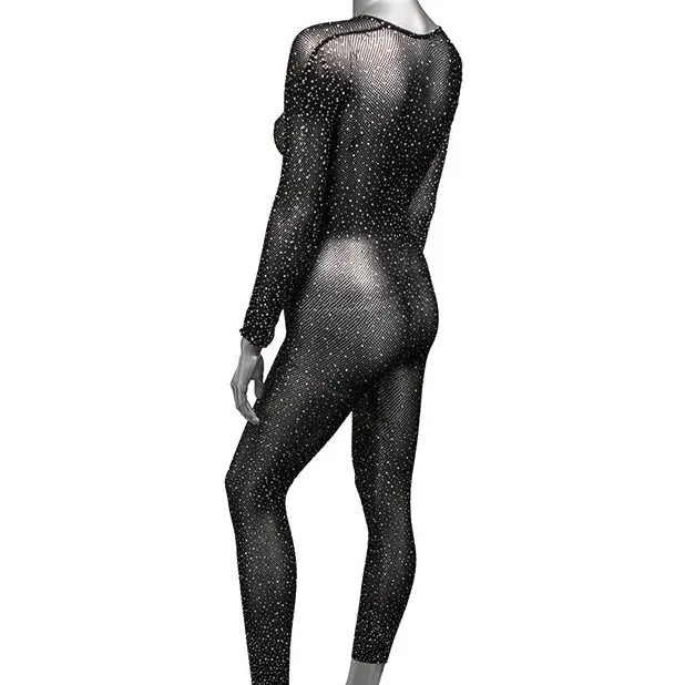 Radiance Crotchless Full Body Suit Black QN - Lingerie - Plus/Queen - Packaged