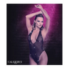 Radiance Deep V Body Suit Black O/S - Lingerie - Packaged