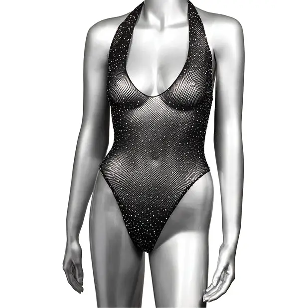 Radiance Deep V Body Suit Black O/S - Lingerie - Packaged