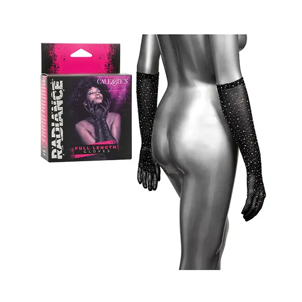 Radiance Full Length Gloves Black O/S - Lingerie - Packaged