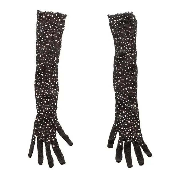 Radiance Full Length Gloves Black O/S - Lingerie - Packaged