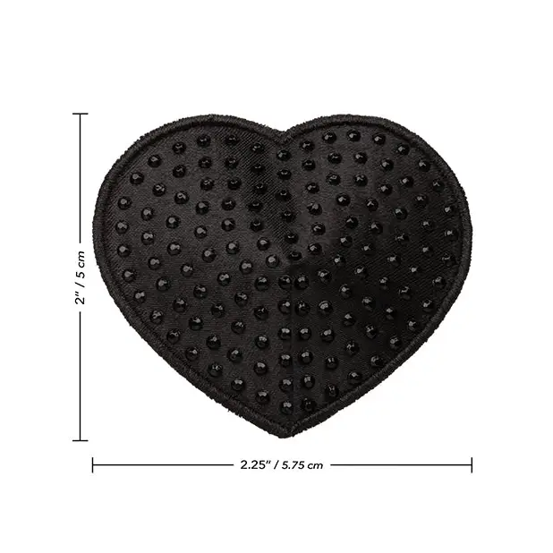Radiance Heart Pasties Black O/S - Lingerie - Packaged