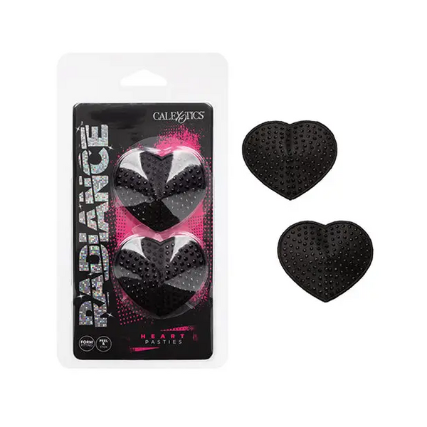 Radiance Heart Pasties Black O/S - Lingerie - Packaged